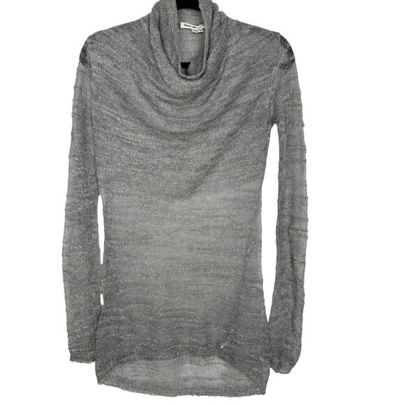 Helmut Lang For Intermix Size P Marled Gray Knit Cowl Neck Sweater Lightweight - Picture 1 of 8